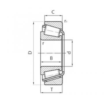 34,987 mm x 61,975 mm x 17 mm  SKF 330757 C/QCL7CVA606 Rolamentos de rolos gravados