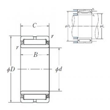 40 mm x 62 mm x 40 mm  NSK NA6908 Rolamentos de agulha