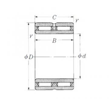 40 mm x 55 mm x 34 mm  NSK NAFW405534 Rolamentos de agulha