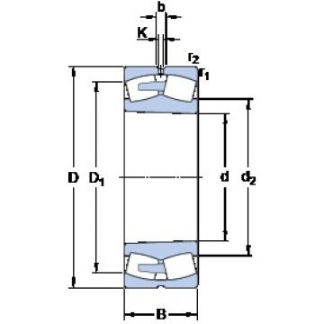 360 mm x 650 mm x 232 mm  SKF 23272 CAK/W33 Rolamentos de rolos gravados