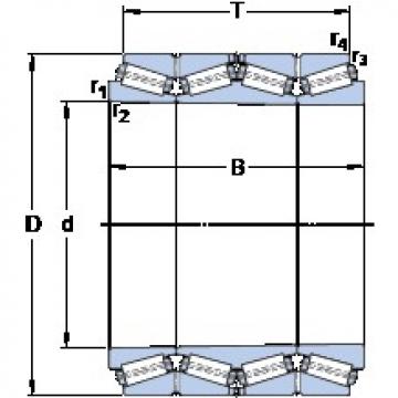 749.3 mm x 990.6 mm x 650 mm  SKF BT4B 332596/HA4 Rolamentos de rolos gravados