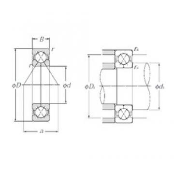 80 mm x 170 mm x 39 mm  NTN QJ316 Rolamentos de esferas de contacto angular