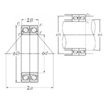 110 mm x 170 mm x 27 mm  NTN HTA022DB Rolamentos de esferas de contacto angular