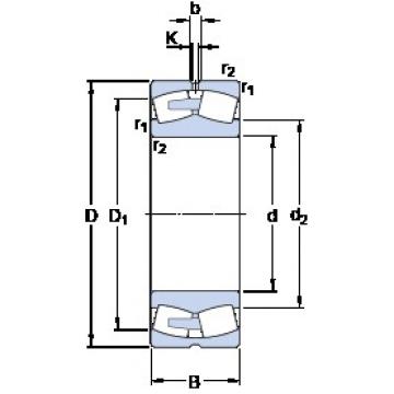 750 mm x 1220 mm x 475 mm  SKF 241/750 ECA/W33 Rolamentos de rolos gravados