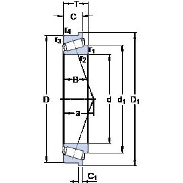 65 mm x 140 mm x 33 mm  SKF 30313 RJ2 Rolamentos de rolos gravados