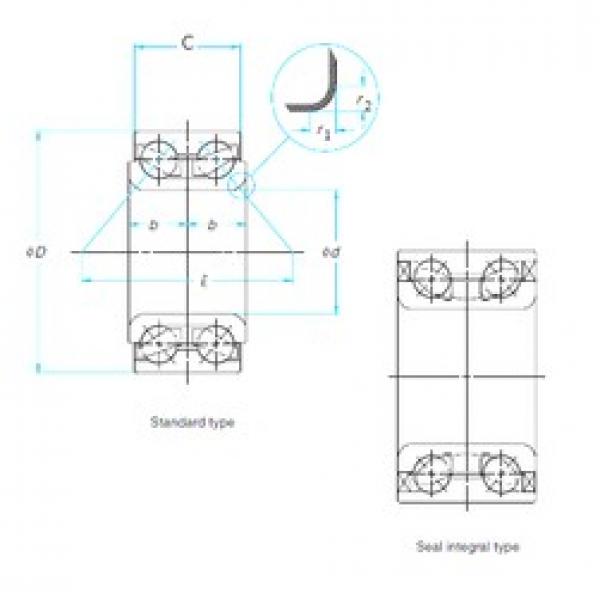 30 mm x 54 mm x 24 mm  NTN DE0681CS18PX1/L260 Rolamentos de esferas de contacto angular #3 image