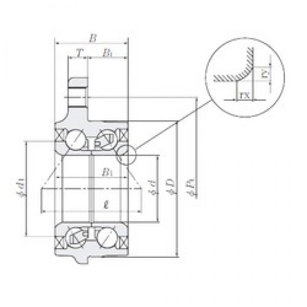 29 mm x 62 mm x 40,5 mm  NTN HUB009-2 Rolamentos de esferas de contacto angular #3 image